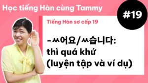 [ Tiếng Hàn sơ cấp 19 ] -ㅆ어요/ㅆ습니다: thì quá khứ (luyện tập và ví dụ)